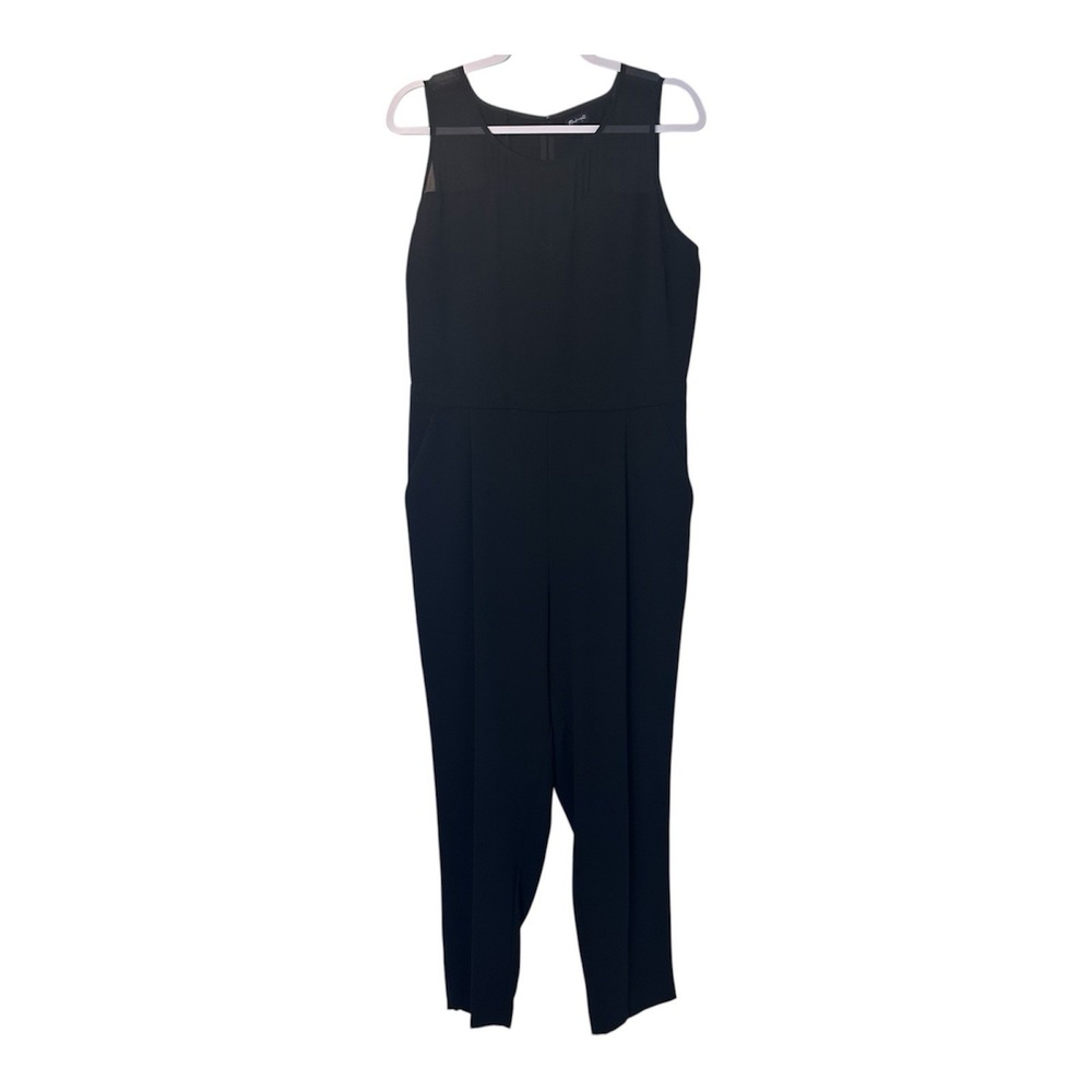 Madewell Size-10 Womens Jumpsuit Black‎ Sleeveless Silk Yoke Formal